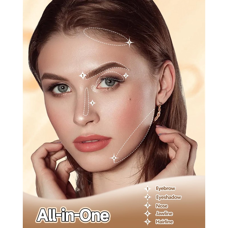 Eyebrow Powder Makeup Kit, 3 in 1 Eyebrow Kit, Brow
