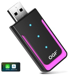 Wireless CarPlay Adapter & Android Auto Wireless Adapter, 3-Second Auto Connect, Zero Latency Carplay Dongle with Dual USB-C/USB-A Ports, Plug & Play for Factory CarPlay Vehicles (2016+ Models)