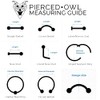 Pierced Owl 14GA 316L Stainless Steel Double CZ Crystal Heart