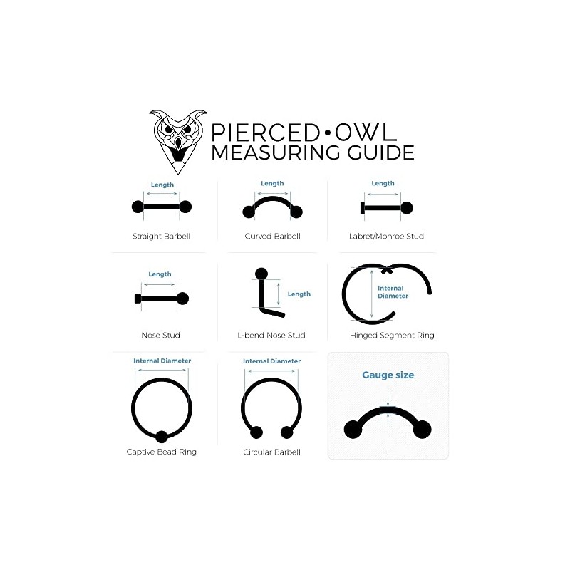 Pierced Owl 14GA 316L Stainless Steel Double CZ Crystal Heart