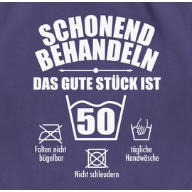 Shirtracer - Gym Bag Backpack - 50th Birthday - Treat Gentle 50, 08 Purple