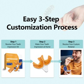 Custom Retainer, Clear Replacement Dental Retainers for Teeth, BPA & Latex-Free, for Adults & Teens (Upper & Lower Teeth Set)