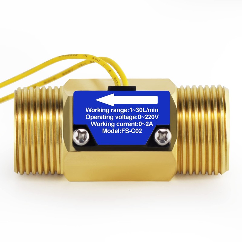 DIGITEN FS-C02 G3/4" BSP Male Thread Water Flow Switch 0-2A/