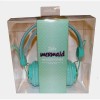 Justice Mermaid Headphones Seashell Over Ear Cushioned Holographic Design Green