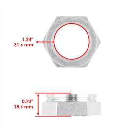 Caltric 2 Rear Axle Nut Fits Polaris Trail Boss 325 2002 / Trail Boss 330 2003-2004