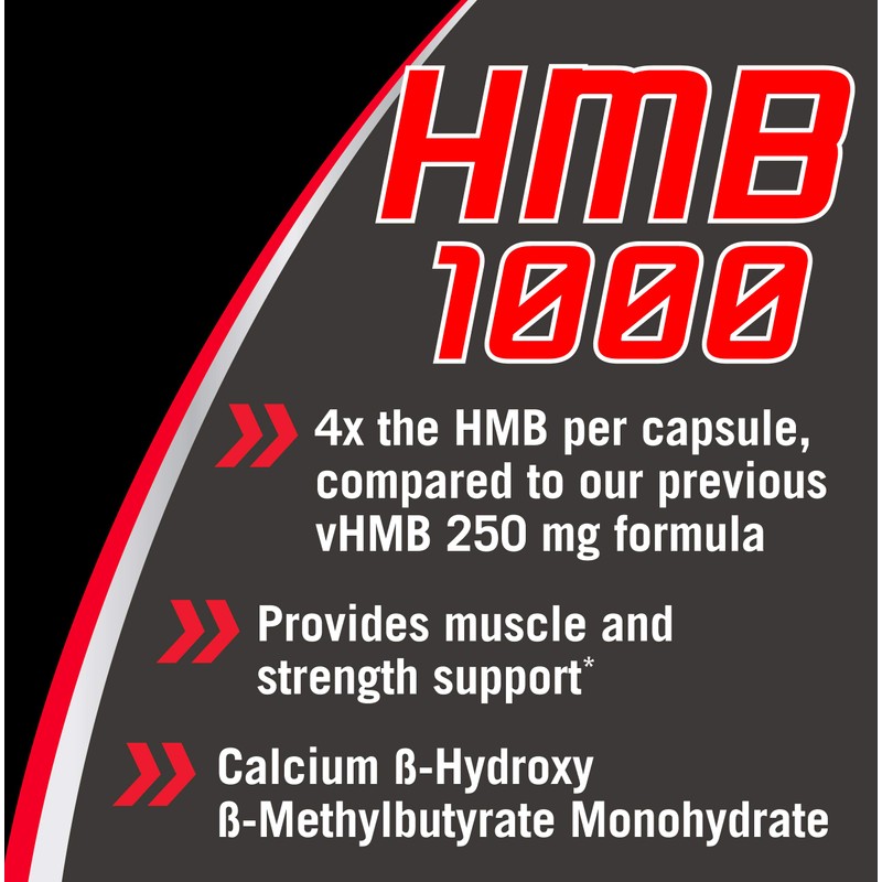 MET-Rx HMB 1000 Diet Supplement Capsules, 90 Count