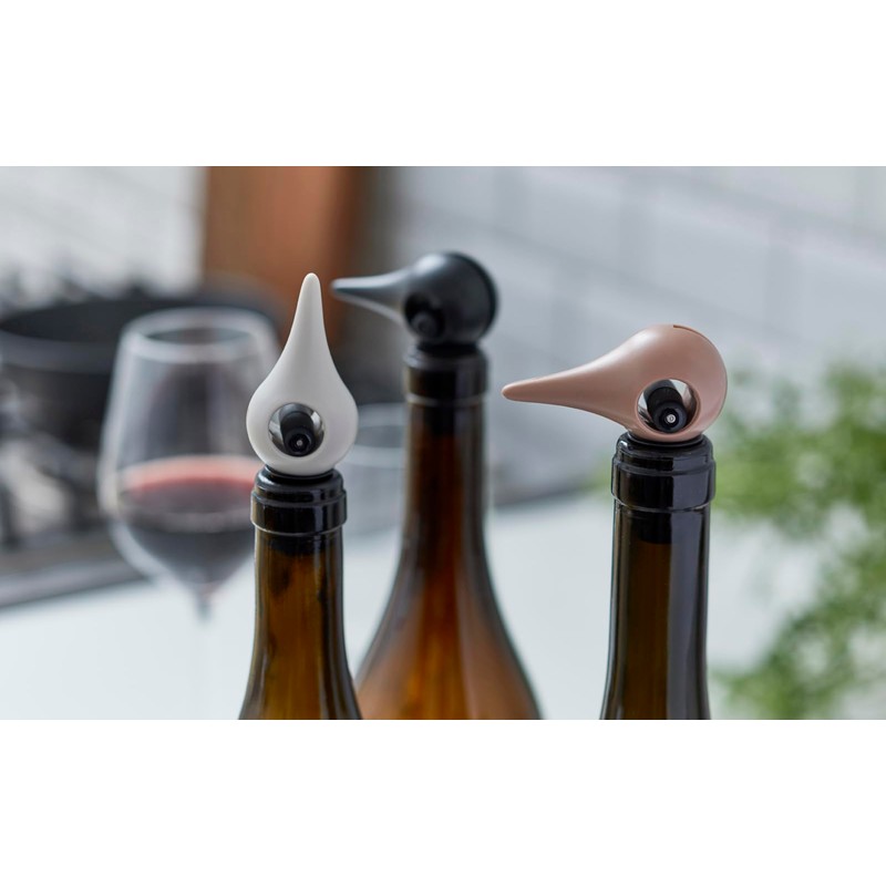 Zone Denmark Rocks Bird Wine Stopper Colour: Zone Warm Grey
