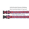 Olahibi Dog Collar and Leash Combo Set, Union Flag Pattern,