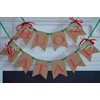 Buon Natale Banner - Red Green Gold Italian Christmas Banner,