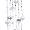 6 Feet ICY Clear Iridescent Silver Christmas Tree Garland String