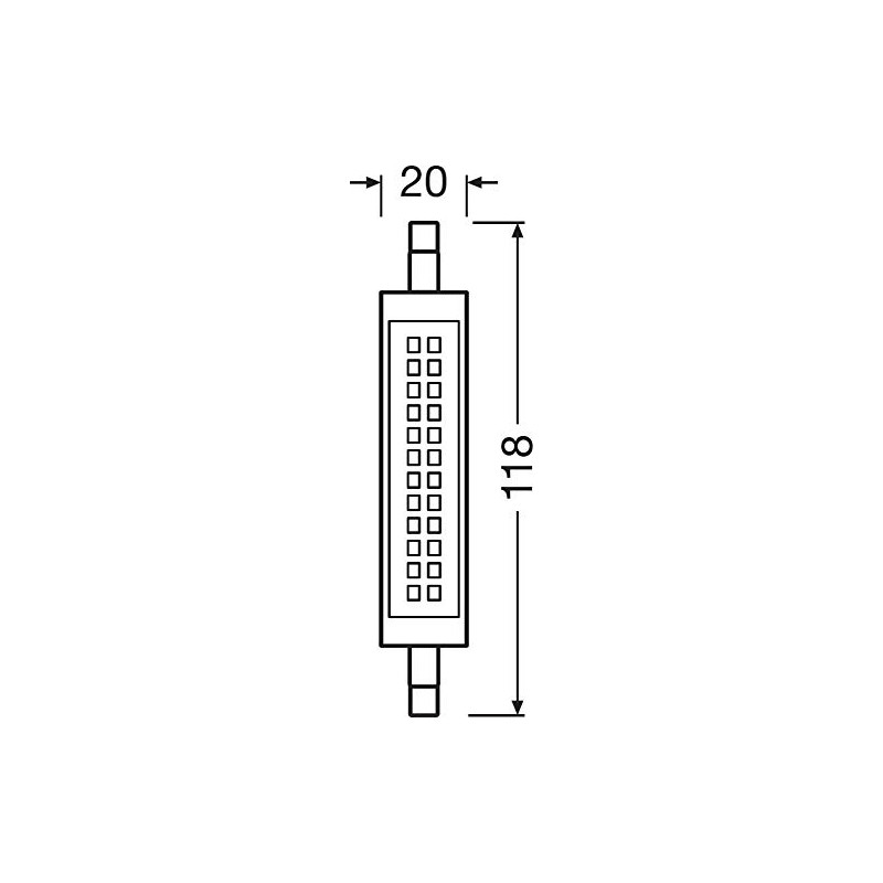 Osram OSRAM LED Stablampe mit R7s Sockel, LED-R?hre mit 12