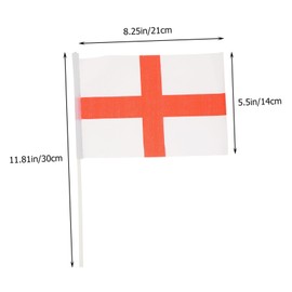 WHAMVOX 50pcs Handheld National Flag for Football Cheering Flags for Parties Festivals Decorations and Home Use