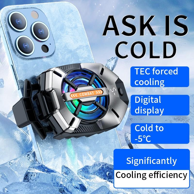 JOYYE Phone Cooler, Portable Lightweight Cooling Fan, LED Display Radiator,