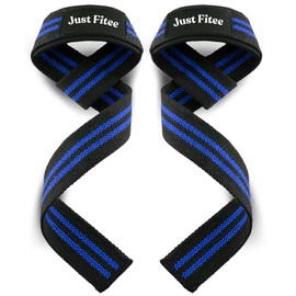 Just Fitee® Lifting Straps (Padded) for Strength Training, Bodybuilding, Fitness - Deadlift Lifting Straps Weightlifting, Deadlift Lifting Straps - for Women and Men (Blue/Black)