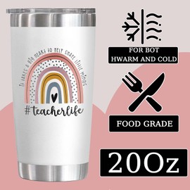 Teacher Appreciation Gifts - Teacher Gifts for Women - Teachers Appreciation Week Thank You Gift Ideas for Teachers Women - Back to School, Birthday Gift - 20 Oz Stainless Steel Tumbler