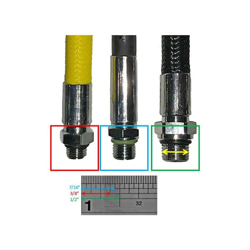 HTD High Pressure Hose for Pressure Gauge 30 cm Long