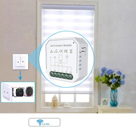 WiFi Smart Switch Module, Light Switch Relay Module Mobilephone Device Sharing Timing Function App Remote Control Intelligent Curtain Switch Module, Compatible with Alexa (1 Piece)
