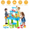 DonLoyon Kids Rain Showers Splash Pond Toddler Water Table Toddler