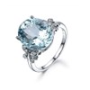 Wenbin Fashion Lady Natural Stone Topaz Ring Blue Topaz Bow