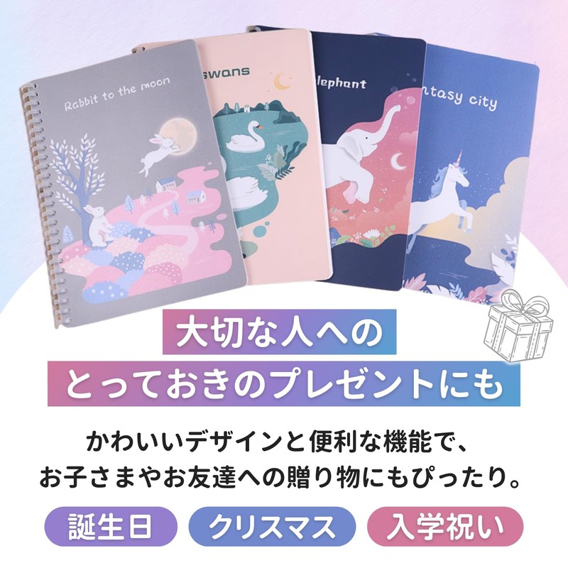 Ideamall Removable Sticker Book, Hand-held Sticker Notebook, Peel-off Paper Sticker