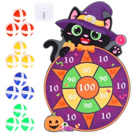 VEYLIN Kids Dart Board Set with 12 Sticky Balls