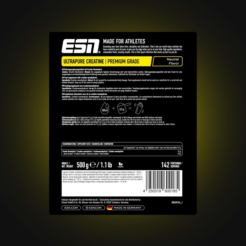 ESN ESN Ultrapure Creatine Monohydrate, 2 x 500 g, 284