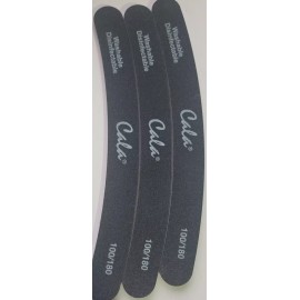 CALA Banana Black Nail File 100/180 REF:70125, 3 Count Washable Disinfectable