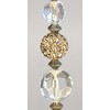 Trace Ellements Glimmering Gold Rhinestone and Clear Crystal Glass Ceiling