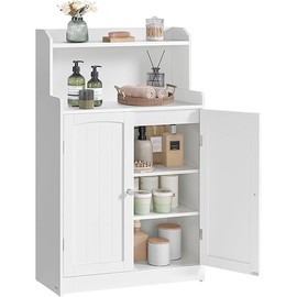 VASAGLE Bathroom Storage Cabinet, Bathroom Floor Cabinet with 2 Doors, 2 Adjustable Shelves, 11.8 x 23.6 x 39.4 Inches, Freestanding, for Dining Room, Kitchen, Living Room, Cloud White UBBC770W01