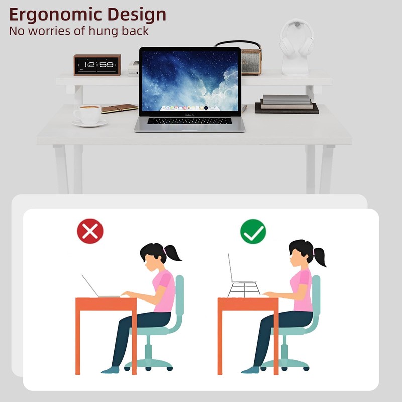 COTUBLR Small Desk, 27.5 Inch Small Computer Desk for Small