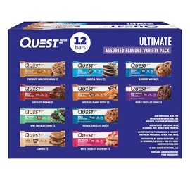 Quest Nutrition Ultimate Variety Pack, High Protein, Low Carb, Gluten Free, Soy Free, Keto Friendly, 12Count