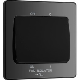 BG Evolve 10A 3 Pin Fan Isolator Switch, Black/Chrome