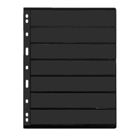 MUDOR Stamp Pages for Stamp Album Binder, 10 Sheet (20 Page) 7 Rows Pages for Stamp Collectors, Professional Pack (7 Rows)