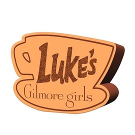 Silver Buffalo Gilmore Girls Luke's Coffee Glitter Large Die Cut MDF Box Wall Sign