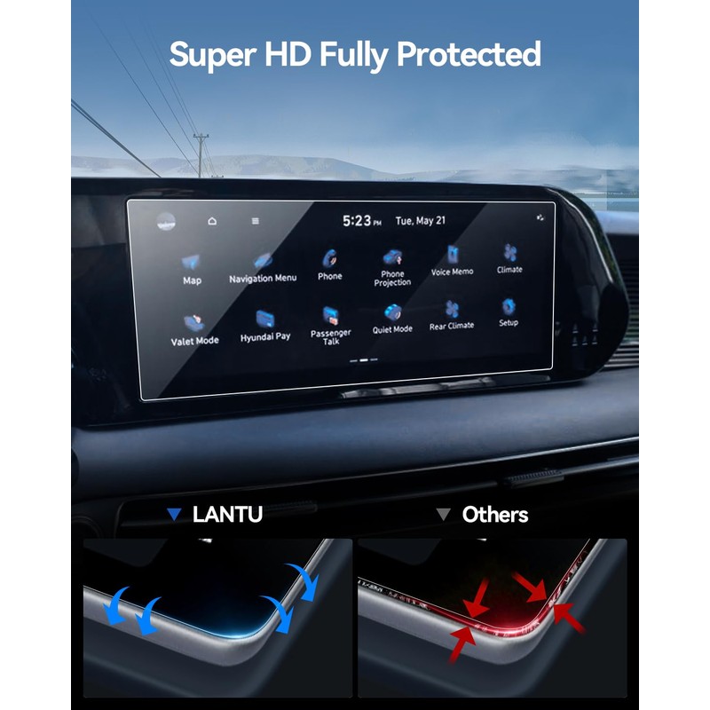 LANTU 7PCS Car Screen Protector for Hyundai Palisade SE, SEL,