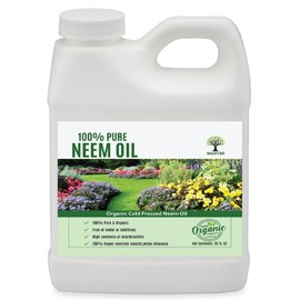 Nature's Will 100% Pure Organic Neem Oil, Cold Pressed and Unrefined, Water Soluble Concentrated, Non-GMO for Indoor and Outdoor Plants and Vegetable (16, Ounces)