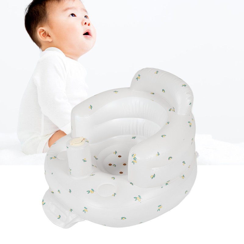 Baby Inflatable Seat Adjustable Protection PVC Cartoon Infant Support Inflatable