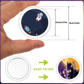 20 Stück Buttons Selber Machen Ohne Buttonmaschine, Ø 60mm DIY Transparente Buttons Anstecker zum Selbstgestalten, Acryl Ansteckbuttons mit Anstecknadel für Bild Foto Kleidung