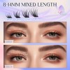 LZM Individual Eyelashes, Fake Lashes, 8-14 mm, C Curl False
