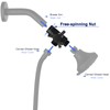 PDPBath Brass 3 Way Shower Arm Diverter Valve for Handheld
