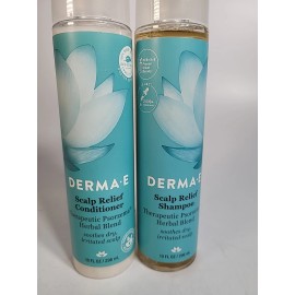 Derma E Scalp Relief SET OF Shampoo & CONDITIONER with Psorzema Herbal Blend