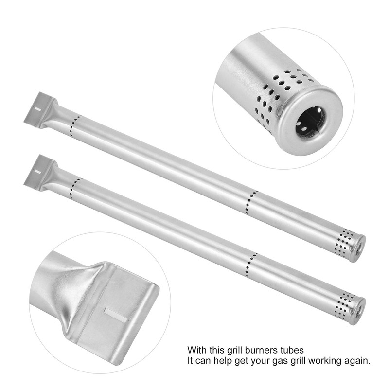 2PCS BBQ Parts Gas Grill Replacement Stainless Steel Grill Burners