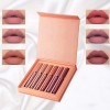 Set De Pintalabios Mate, Paquete De 6 Mascarillas Labiales G