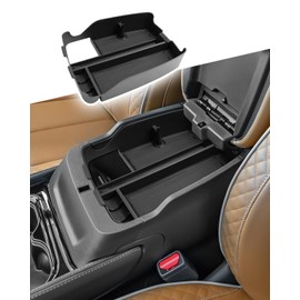 CDEFG for Chrysler Pacifica Hybrid Accessories 2024 2023 2022 2021 Center Console Organizer Tray Armrest Storage Box Insert Tray Armrest Organizer for 2021-2024 Pacifica Pinnacle (Black)