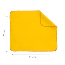 JMS Bridge Yellow Dusters 100% Cotton, Pack of 24, Cleaning Cloths, 25 x 27 cm, Premium Quality, Washable & Reusable Multi-Purpose Cloths for Kitchen, Dusting & Heavy-Duty Polishing