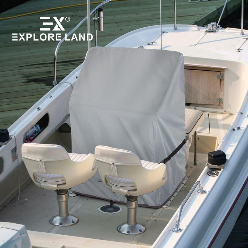 Explore Land Waterproof Boat Center Console Cover UV-Resistant 600D Boat