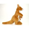 Teddy Hermann 91633 Kangaroo with Baby 30 cm, Cuddly Toy,