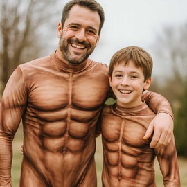 monoii Muscle Cosplay Halloween Funny Muscle Suit Interesting Onesie Costume Outfit