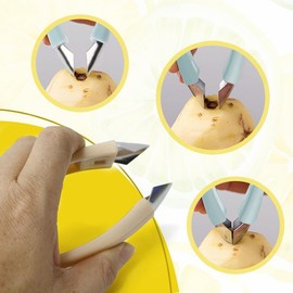 2pcs Multifunctional Pineapple Eye Remover, Premium Pineapple Peeler Quickly Cut and Remove Stems from Fruits, Strawberry Stem Remover Tool (Style1, One Size)