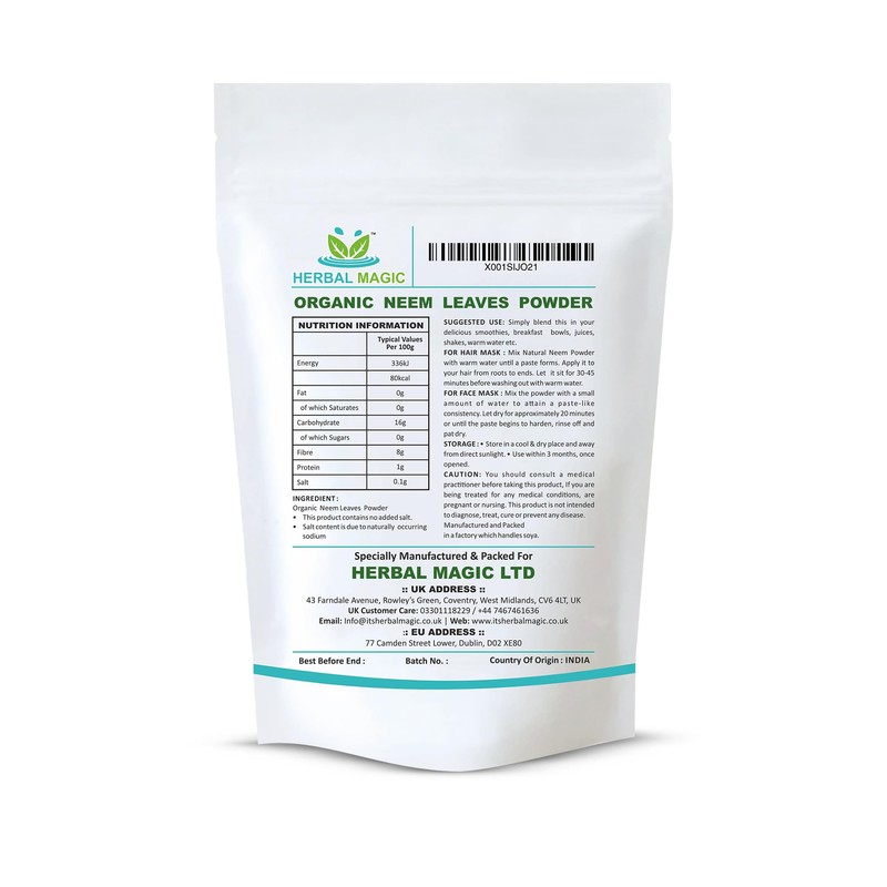 Herbal Magic's Organic Neem Leaves Powder Face Mask - Sparkle